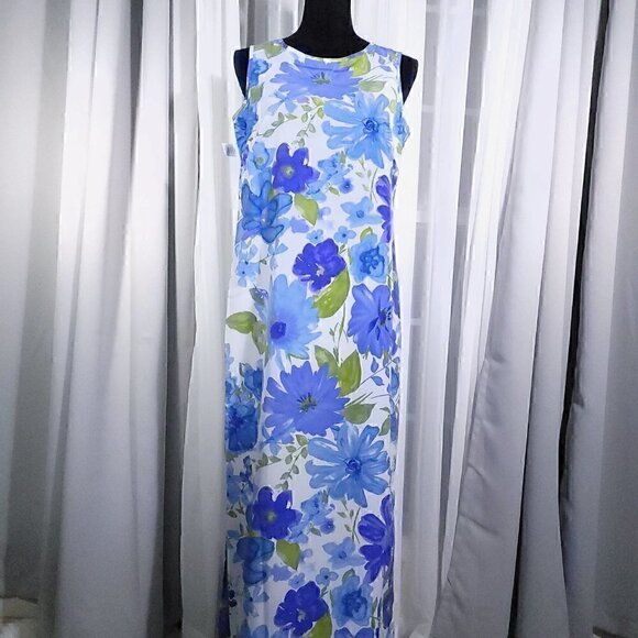 Willow Ridge 2 pc Floral Blue Purple White Suit, Size 10 - Picture 5 of 11